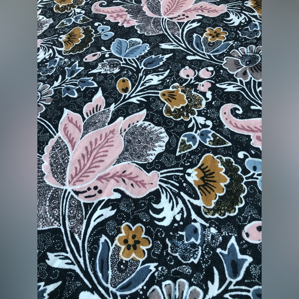 LOFT Women’s M Gray/Blue/Pink Floral Sleeveless Flowing A-Line Sun Dress - EUC! - Picture 8 of 9
